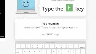 The first lesson in typing.com