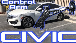 COMO CAMBIAR BRAZO DE CONTROL O CONTROL ARM LADO CHOFER  HONDA CIVIC 2016 2017 2018