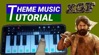 How to play KGF theme music on mobile piano , KGF Tutorial, KGF , piano tutorial ,tutorial #walkband