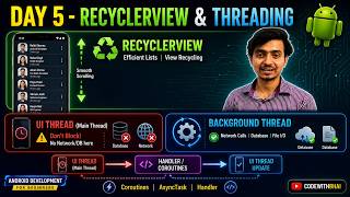 Day 5 - RecyclerView & Threading 🔥 Android Development Course for Beginners | CodeWithBhai