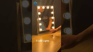 Lofter Hollywood LED Lighted White Rectangular Vanity Mirror#Shorts