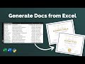 Automate Excel and Word with Python - Excel Sheet to Word Docs [openpyxl, docxtpl]