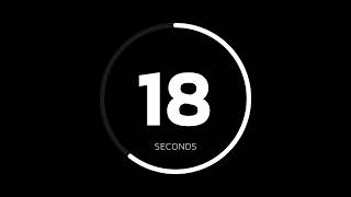 45 Second Countdown Timer with Animated Circle - 4K Black Screen - 100% FREE