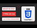 What is CSS? | Types of CSS | CSS Tutorial for Beginners