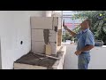 gaz beton duvar ve doğal taş ile barbekü taş ocağı yapımı bbq making aerated concrete stonepit