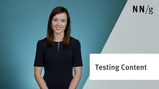 Usability Testing for Content