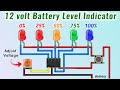 12v battery level indicator circuit Adjustable 6v, 9v, 12v