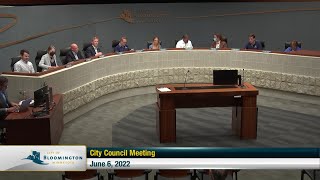 June 6, 2022 Bloomington City Council Meeting