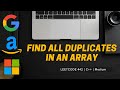 Find All Duplicates in an Array | C++ | Leetcode 442 | Medium