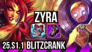 ZYRA \u0026 Ashe vs BLITZCRANK \u0026 Jhin (SUP) | KR Master | 25.S1.1