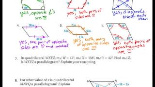 8.3 Notes: Proving Parallelograms