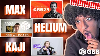 Helium, Max \u0026 KAJI | GBB23: World League Wildcards | YOLOW Beatbox Reaction