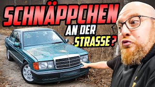 Mit MOTORSCHADEN am Straßenrand GEKAUFT! - Mercedes 190E - Lohnt sich das 500€ Projekt?