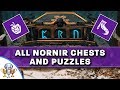 God of War - All Nornir Chests and Puzzle Solutions - Max Out Your Health (Apples) and Rage (Horns)