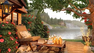 Cozy Porch by the Lake Ambience with Relaxing Birdsong & Spring Forest Soundscape for Sleep or Focus