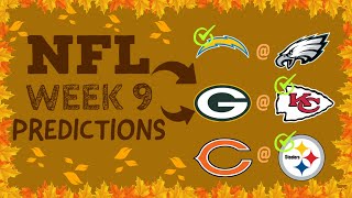 NFL *Week 9* Game Picks and Predictions