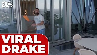 DRAKE tries to take down DRONE at Australian penthouse with a slide