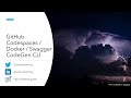 Having fun with GitHub Codespaces, docker, swagger codegen cli
