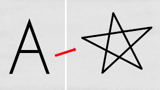 HOW TO DRAW STAR - from letter A❤️ (Easy😊)