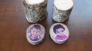 Ağaç Kütüğüne Resim Kopyalama Tekniği - DIY. Transfer Your Photo to Wood