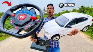 RC Fastest Real Steering FJ Cruiser Vs BMW RC Car Unboxing & Fight - Chatpat toy tv