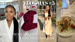 #VLOGMAS Ep3 2024 | Attending A Wedding | Putting Lights On Our Christmas Tree | Drama With My Dress