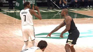PJ Tucker showing Kevin Durant he traveled on the previous play 😂 Nets vs Bucks Game 6
