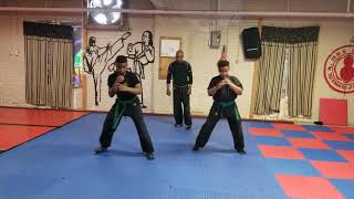 B.K.F.Kenpo Domanick and Derrick working on techniques.