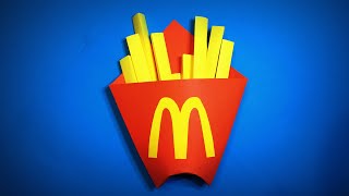 Origami French fries | How to Make a Paper French fries McDonald's | Easy Origami ART Paper Crafts