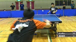 【決勝戦】黒田 将司（華兵ロードスカイ）VSぐっちぃ！超速カウンターバトル【卓球知恵袋】Table Tennis