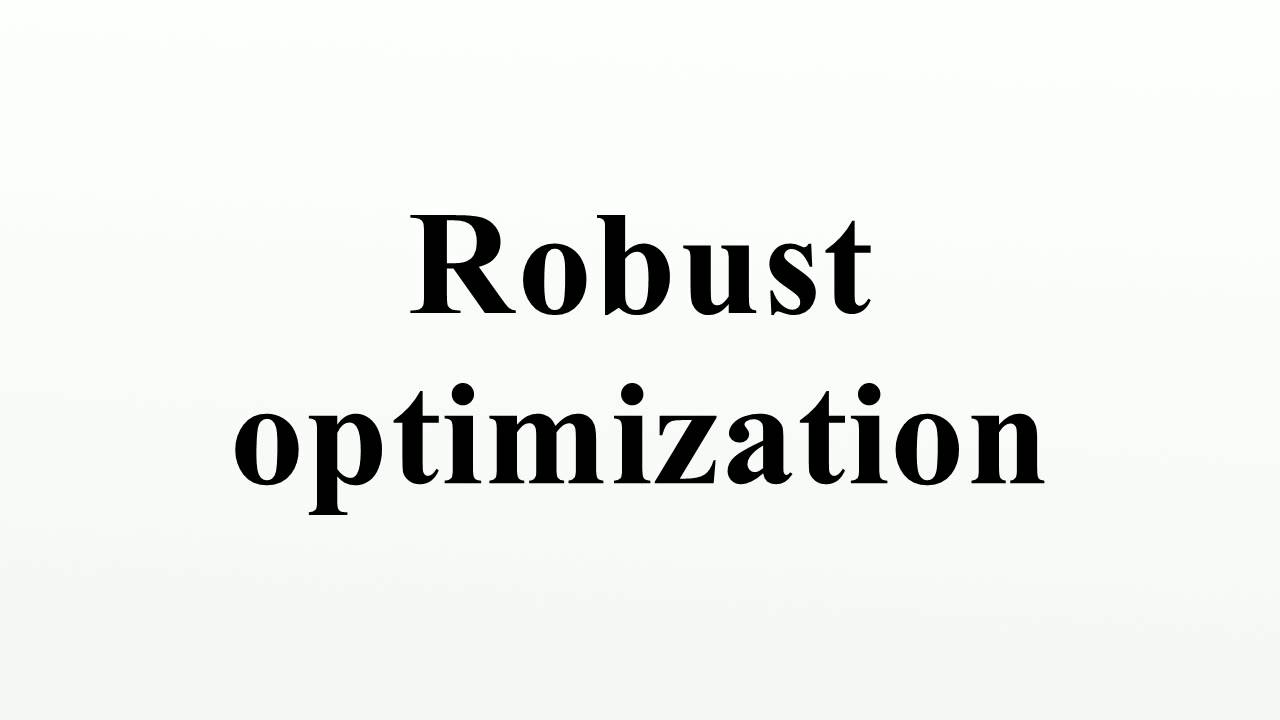 Robust Optimization - YouTube