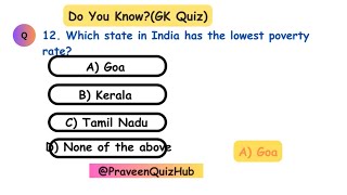 Poverty \u0026 Unemployment Quiz | MCQ on Poverty \u0026 Unemployment | Important for All Exams #quiz #gk