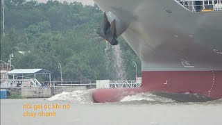 Container ship/Muốn quay đầu con tàu trọng tải 22 ngàn tấn đâu có dễ