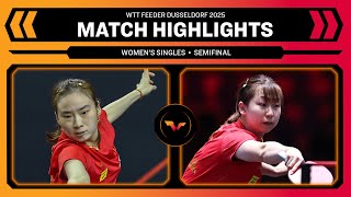 Wang Xiaotong vs Zong Geman | WS SF | WTT Feeder Düsseldorf 2025