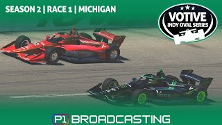 Votive INDYCAR Oval Series | S2R1 | MICHIGAN INTERNATIONAL SPEEDWAY | Live iRacing League Broadcast