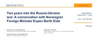 Two years into the Russia-Ukraine war: Norwegian Foreign Minister Espen Barth Eide