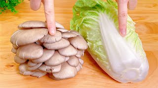 Cabbage and shiitake mushrooms are a perfect match. I will teach you how to make them delicious.