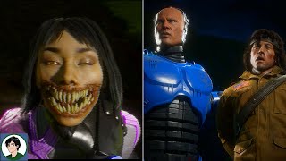 Mortal Kombat 11 - RoboCop Choking and Arresting (Mileena,Rain,Rambo) DLC 60FPS