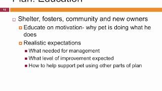 Behavioral Pharmacology: Common Behavior Problems in Shelter Dogs & Cats Pt 1 - conference recording
