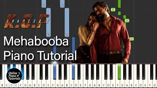 Mehabooba Piano Tutorial | Free MIDI | KGF Chapter 2