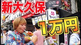 新大久保で１万円食べきれるまで帰れません！【韓国料理、チーズドッグ】