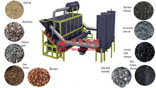 Continuous rotary rice husk carbonization machine/ Charcoal Making Machine/ Biochar Carbonizing Kiln