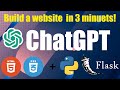 Build a website with ChatGPT in 3 minutes #chatgpt #openai