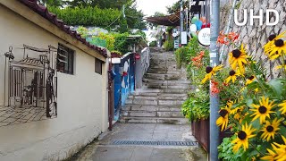 [4K] 서울 아기자기한 성곽길 마을, 이화벽화마을 산책 Walk through Ewha Mural Village in the old downtown of Seoul, Korea