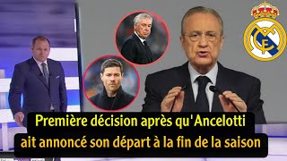 Urgent : la première décision du Real Madrid après le départ annoncé d'Ancelotti à la fin de  saison