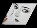 Learn to draw Hyper Realistic Eyes Step by step Charcoal Pencil - How to Draw