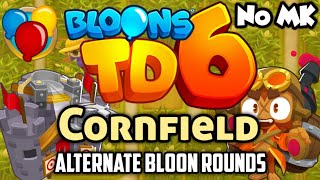 BTD6 - Cornfield - Alternate Bloon Rounds | No Monkey Knowledge (MK) (ft. Quincy)