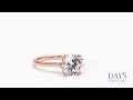 henri daussi engagement ring setting in 14kt rose gold