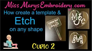 How to create a Template \u0026 Etch on any shape with Curio 2 | Curio 2 Tutorial | #curio2