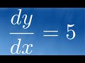 Find the General Solution to the Differential Equation dy/dx = 5